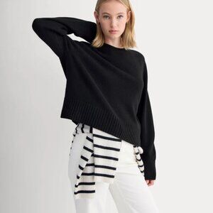 Everlane | The Boxy Crew in Cashmere | Black | S - NWT